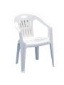 WHITE LOW BACK STACKABLE CHAIR