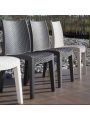 Lady stackable rattan style chair white
