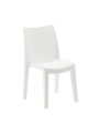 Lady stackable rattan style chair white