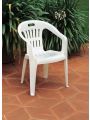 WHITE LOW BACK STACKABLE CHAIR