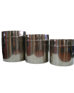 18/8 canister set of 3 pcs
