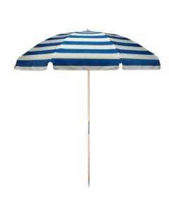 Beach Umbrella 1.8m Blue/White Striped