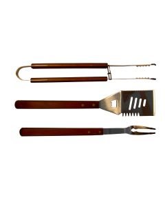 3 piece bbq tool set - stainless steel