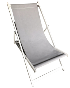 Aluminium and Textilene Deck Chair 