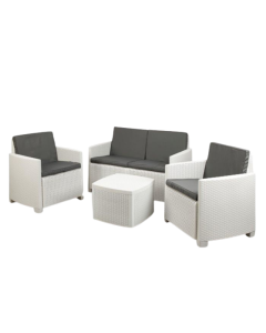 Etna Rattan Sofa White Set 