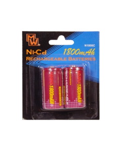 Ni-Cd Rechargable Battery 2 pcs pack C Size