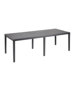 Rattan style plastic table Queen Anthracite