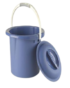 Blue Plastic Bucket With Lid