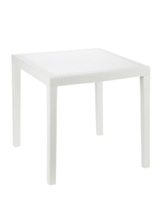 Outdoor Square Table in White: King