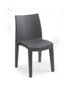 Lady stackable rattan style chair Anthracite