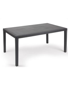 Rattan style plastic table Prince Anthracite