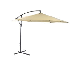 3 X3 Meter Round Outdoor Cantilever Umbrella in Cream Colour