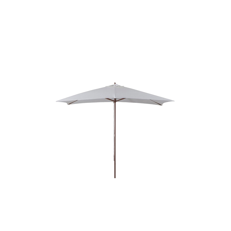 Outdoor Square Shape 2x2 Meter Parasol - White- Indonesian Hardwood