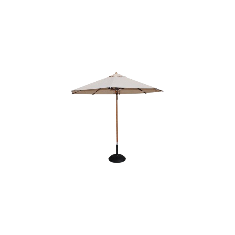 Round shape parasol Indonesian hardwood 2.7m Khaki colour