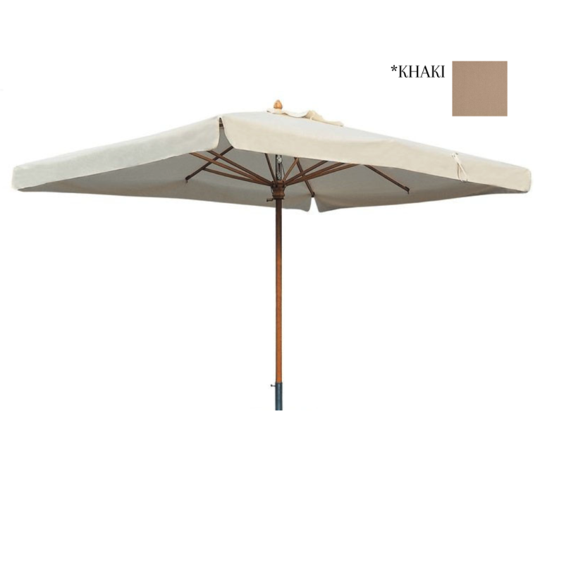 Outdoor Wooden Umbrella 2X3 meters in Khaki