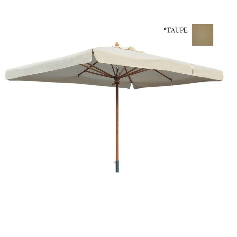 Outdoor Umbrella Wood  in Taupe 2X3 meters 