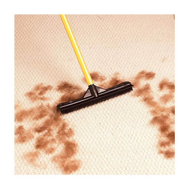 SWEEPA 2-in-1 Rubber Broom & Floor Squeegee 35cm Head 100% Rubber Brush With Handle