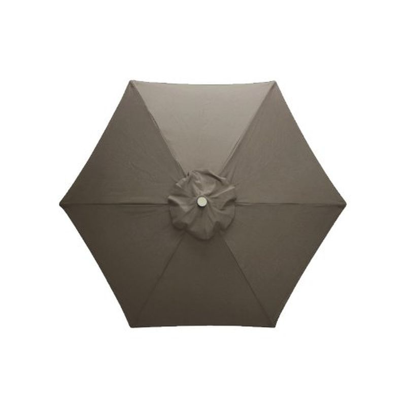 Round shape parasol indonesian hardwood 2.7m Taupe colour