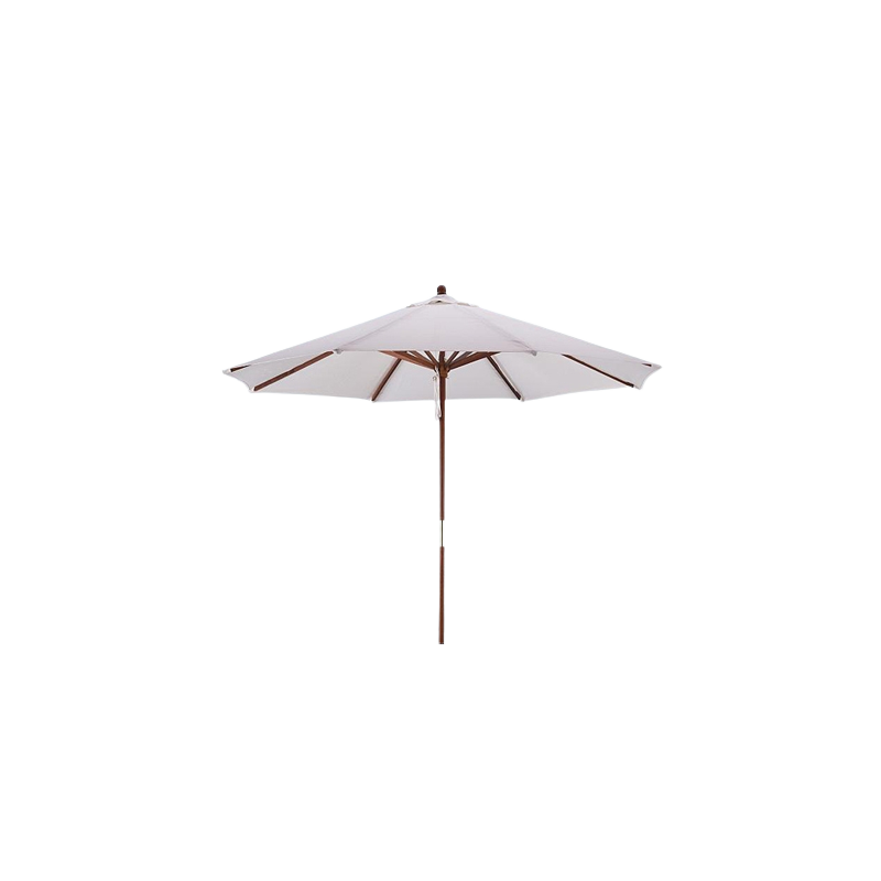 Round Shape Parasol Indonesian Hardwood 2.7m Natural Colour