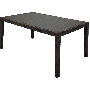 PROMO | Prince Resin Dining Table + 6 Stackable Chairs Rattan Finish