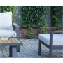 PROMO | Rotterdam Duo 4-Seater Sofa Set Anthracite Aluminium + Teak Finish